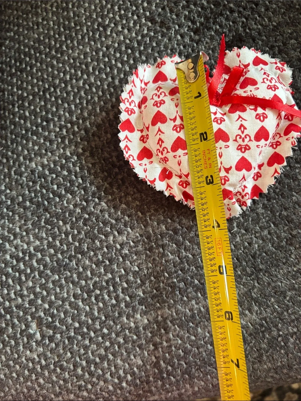 Handmade Quilted Stuffed Hearts Set of 6 ❤️